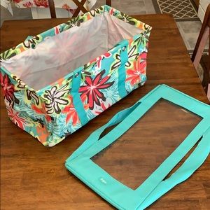 Thirty-One Medium Utility Tote with Matching Cover